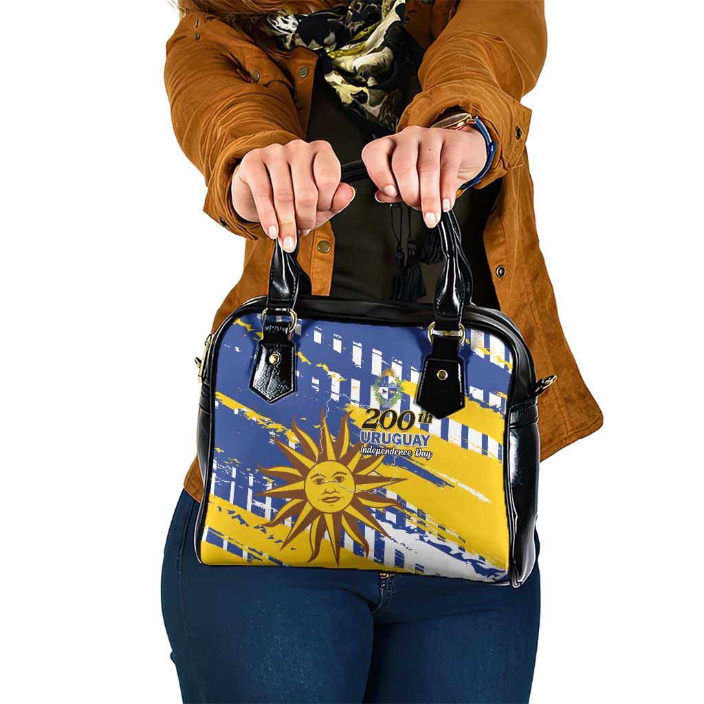 Uruguay 200th Independence Day Shoulder Handbag Sol de Mayo Grunge Stylized LT01