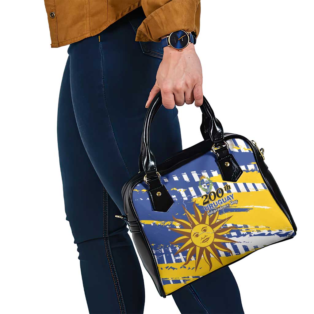 Uruguay 200th Independence Day Shoulder Handbag Sol de Mayo Grunge Stylized LT01
