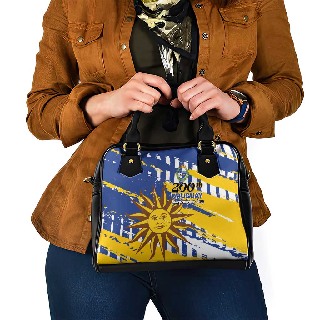 Uruguay 200th Independence Day Shoulder Handbag Sol de Mayo Grunge Stylized LT01