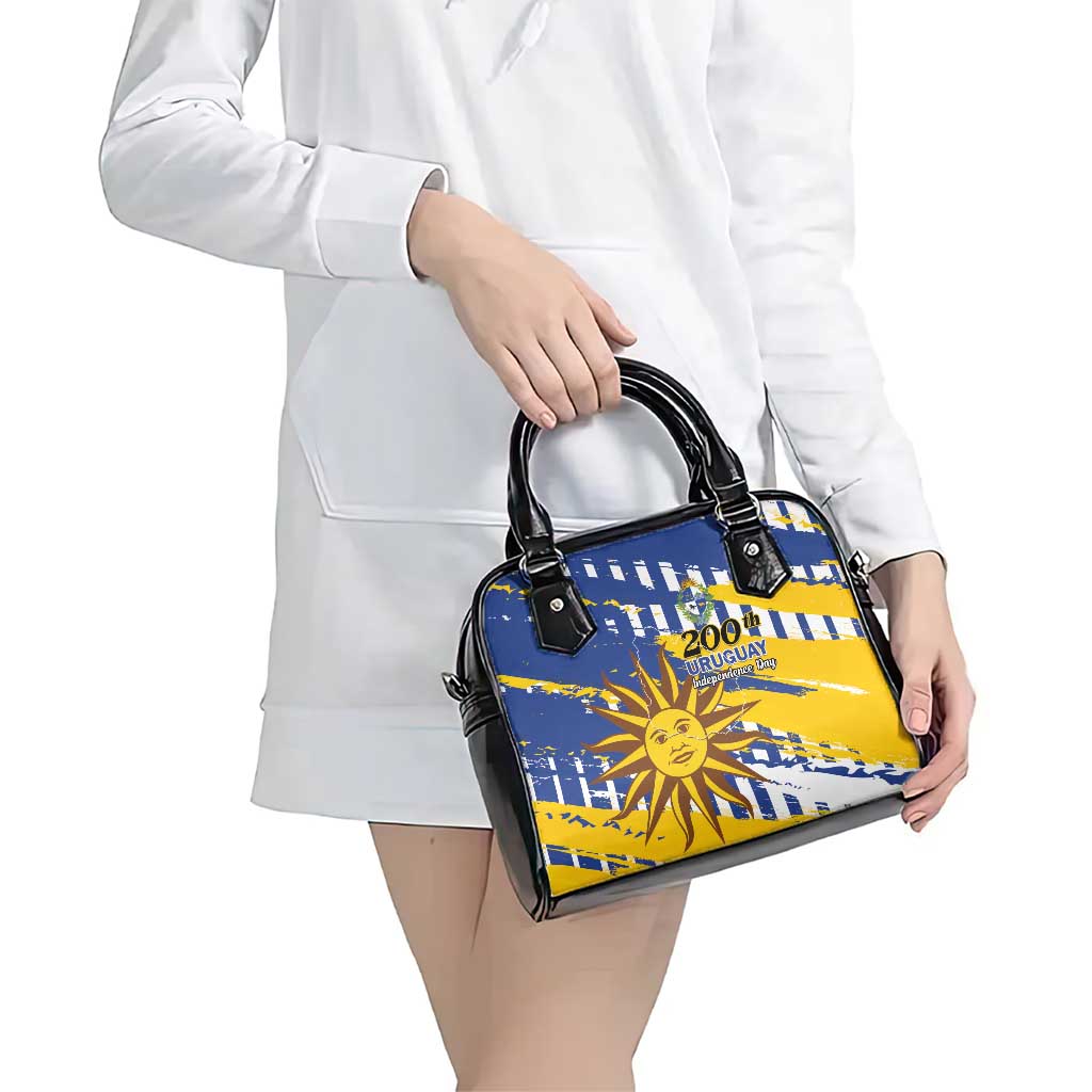 Uruguay 200th Independence Day Shoulder Handbag Sol de Mayo Grunge Stylized LT01