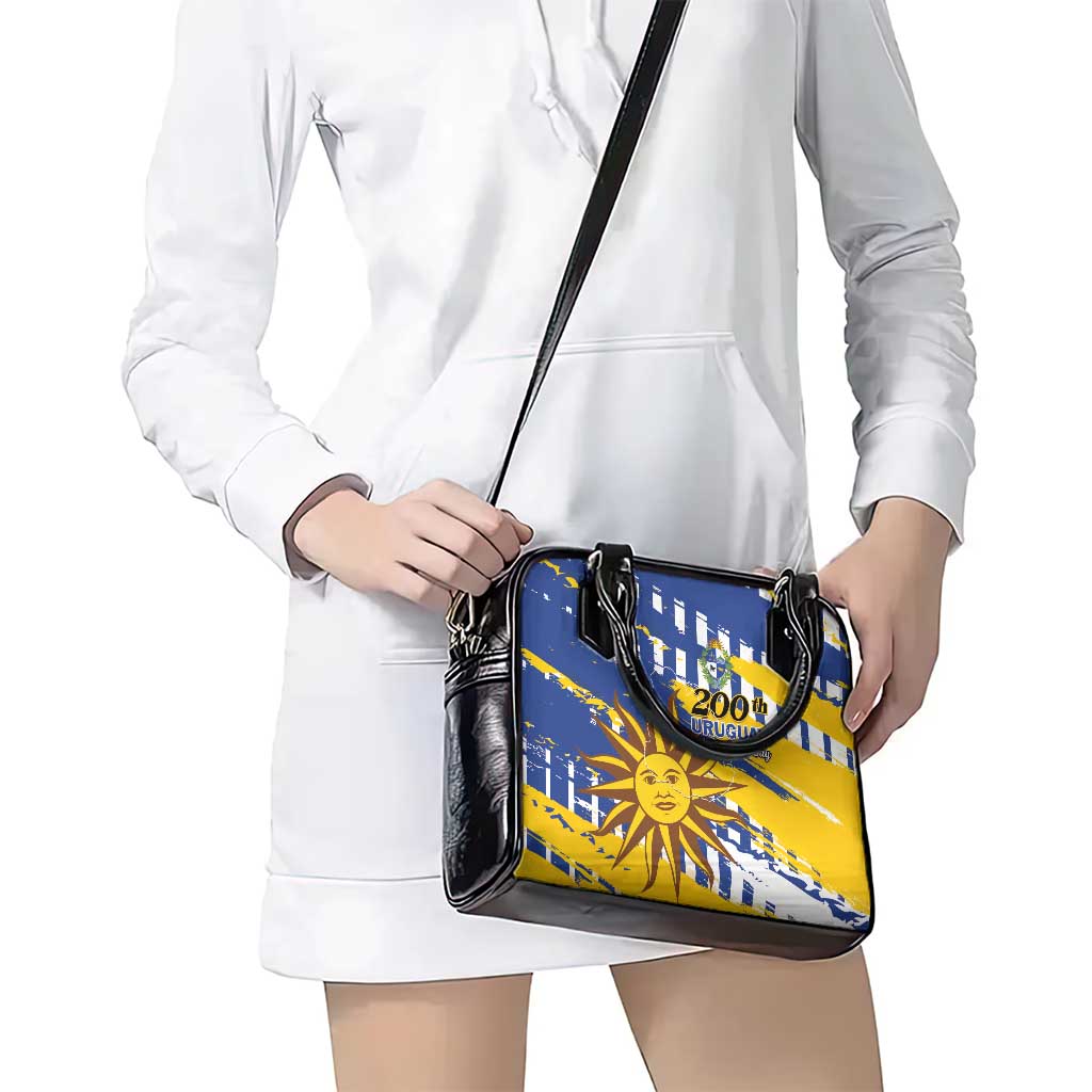 Uruguay 200th Independence Day Shoulder Handbag Sol de Mayo Grunge Stylized LT01