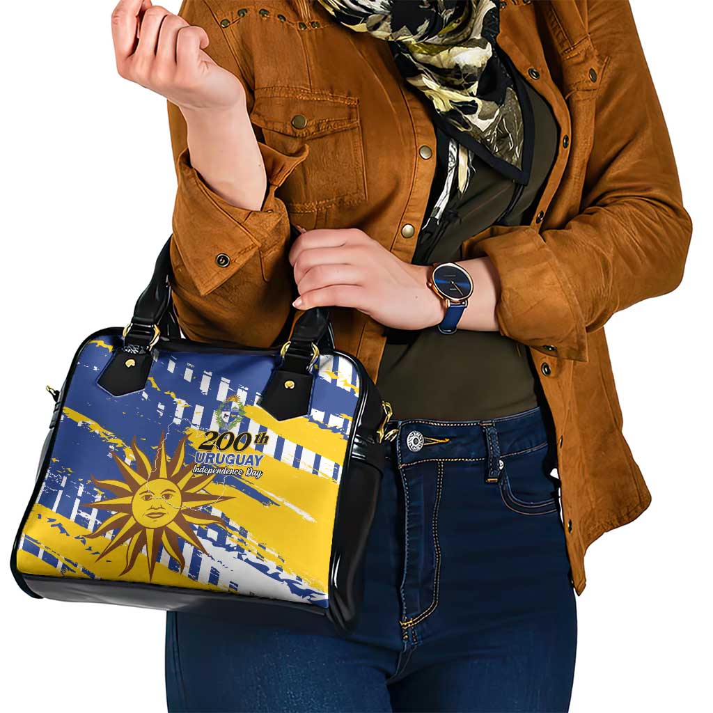 Uruguay 200th Independence Day Shoulder Handbag Sol de Mayo Grunge Stylized LT01