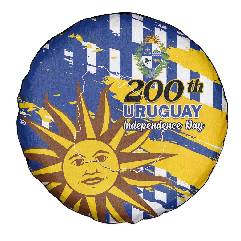 Uruguay 200th Independence Day Spare Tire Cover Sol de Mayo Grunge Stylized LT01