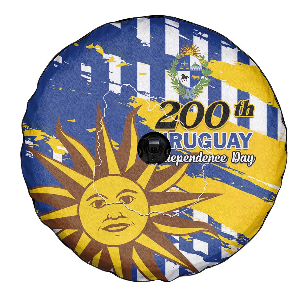 Uruguay 200th Independence Day Spare Tire Cover Sol de Mayo Grunge Stylized LT01
