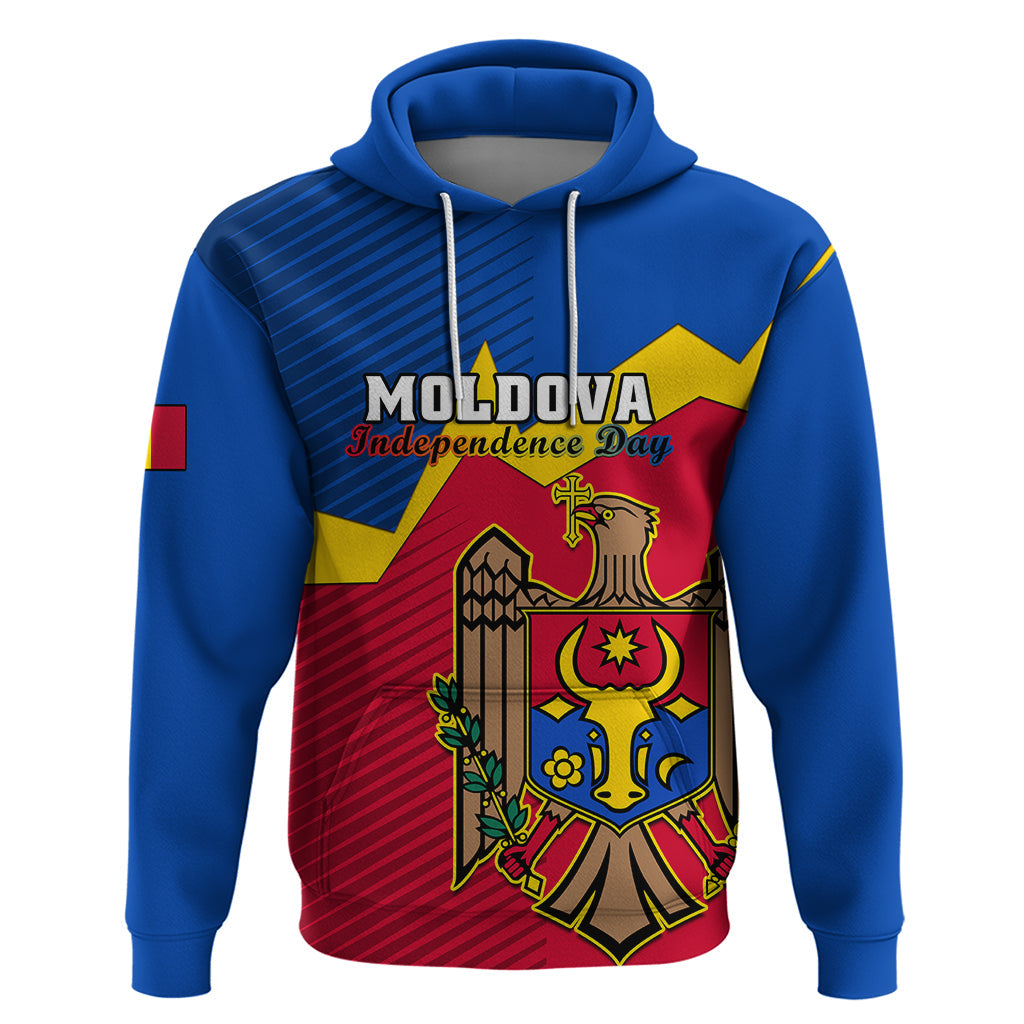 Personalised Moldova Independence Day Hoodie Coat of Arms Special Version LT01