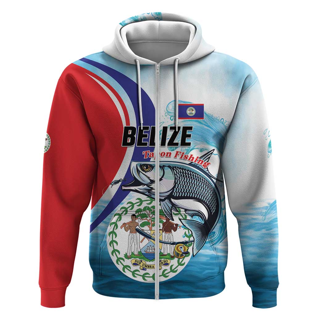 Personalized Belize Tarpon Fishing Hoodie Belize Where the Silver King Reigns LT01