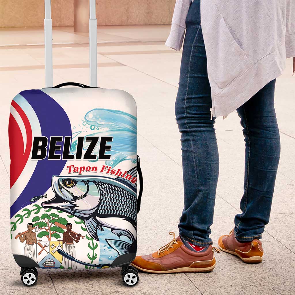 Belize Tarpon Fishing Luggage Cover Belize Where the Silver King Reigns LT01