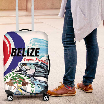 Belize Tarpon Fishing Luggage Cover Belize Where the Silver King Reigns LT01