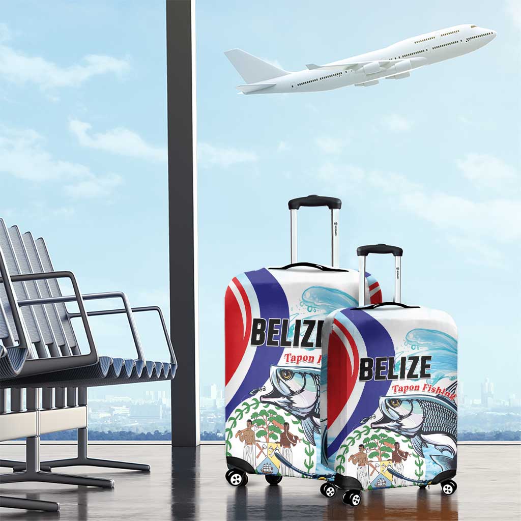 Belize Tarpon Fishing Luggage Cover Belize Where the Silver King Reigns LT01