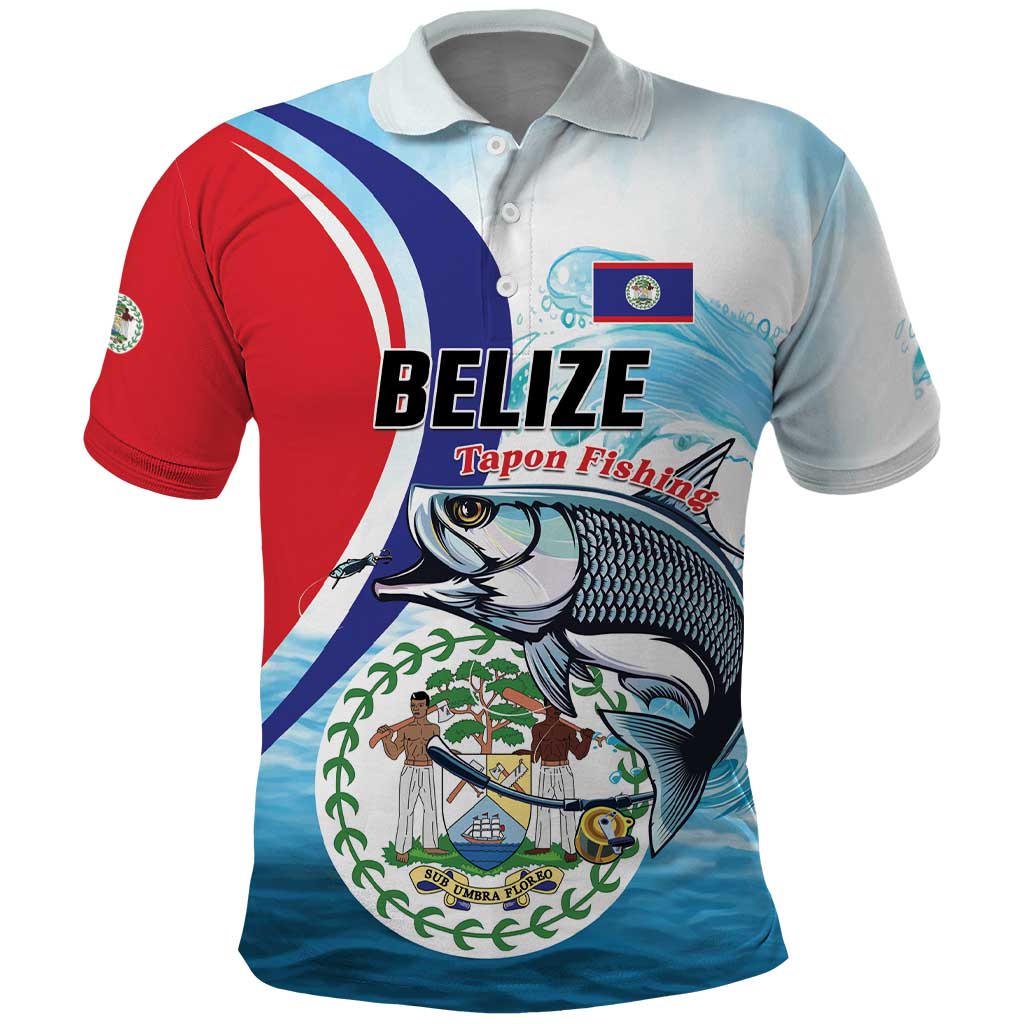 Personalized Belize Tarpon Fishing Polo Shirt Belize Where the Silver King Reigns LT01