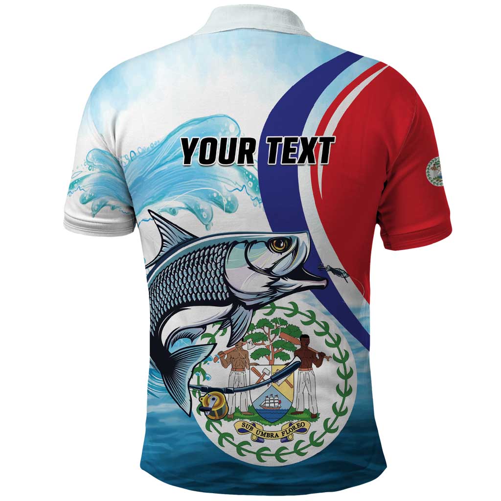 Personalized Belize Tarpon Fishing Polo Shirt Belize Where the Silver King Reigns LT01