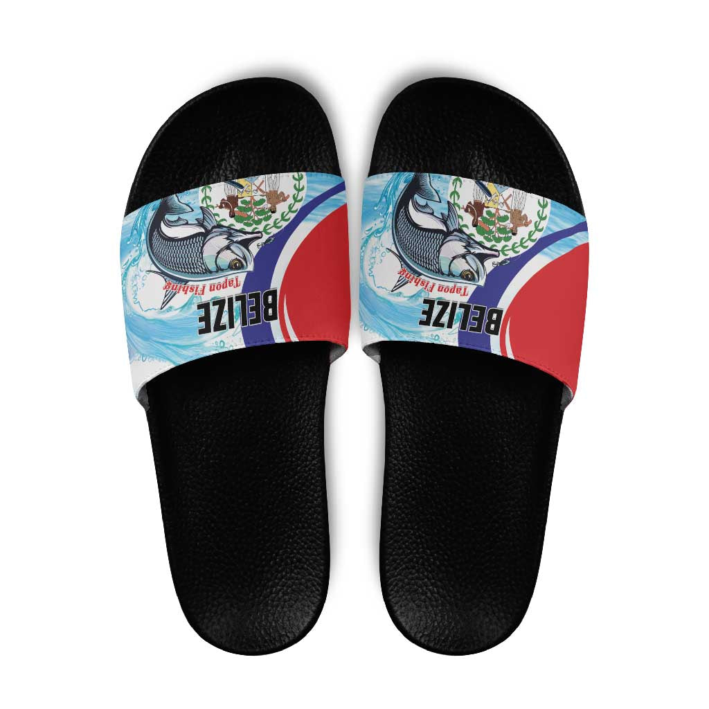 Belize Tarpon Fishing Slide Sandals Belize Where the Silver King Reigns LT01