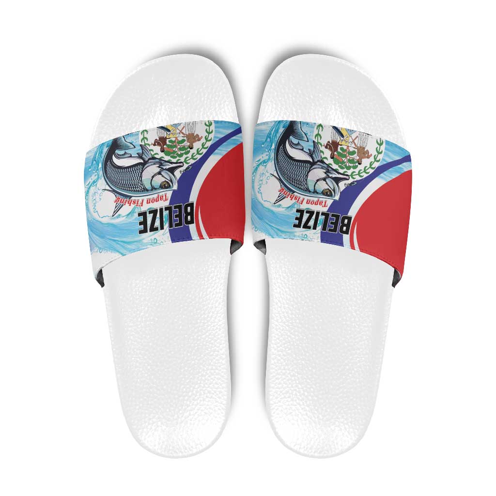 Belize Tarpon Fishing Slide Sandals Belize Where the Silver King Reigns LT01