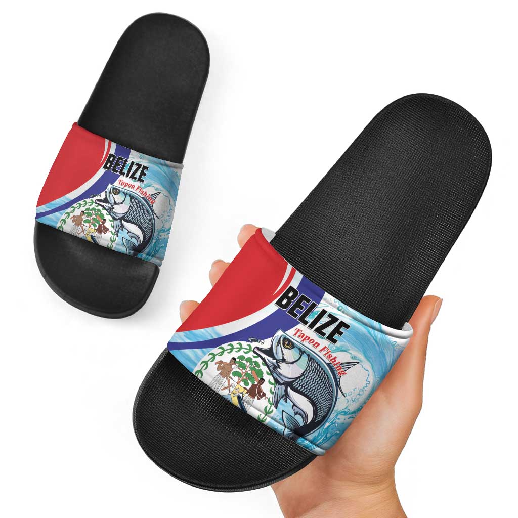 Belize Tarpon Fishing Slide Sandals Belize Where the Silver King Reigns LT01