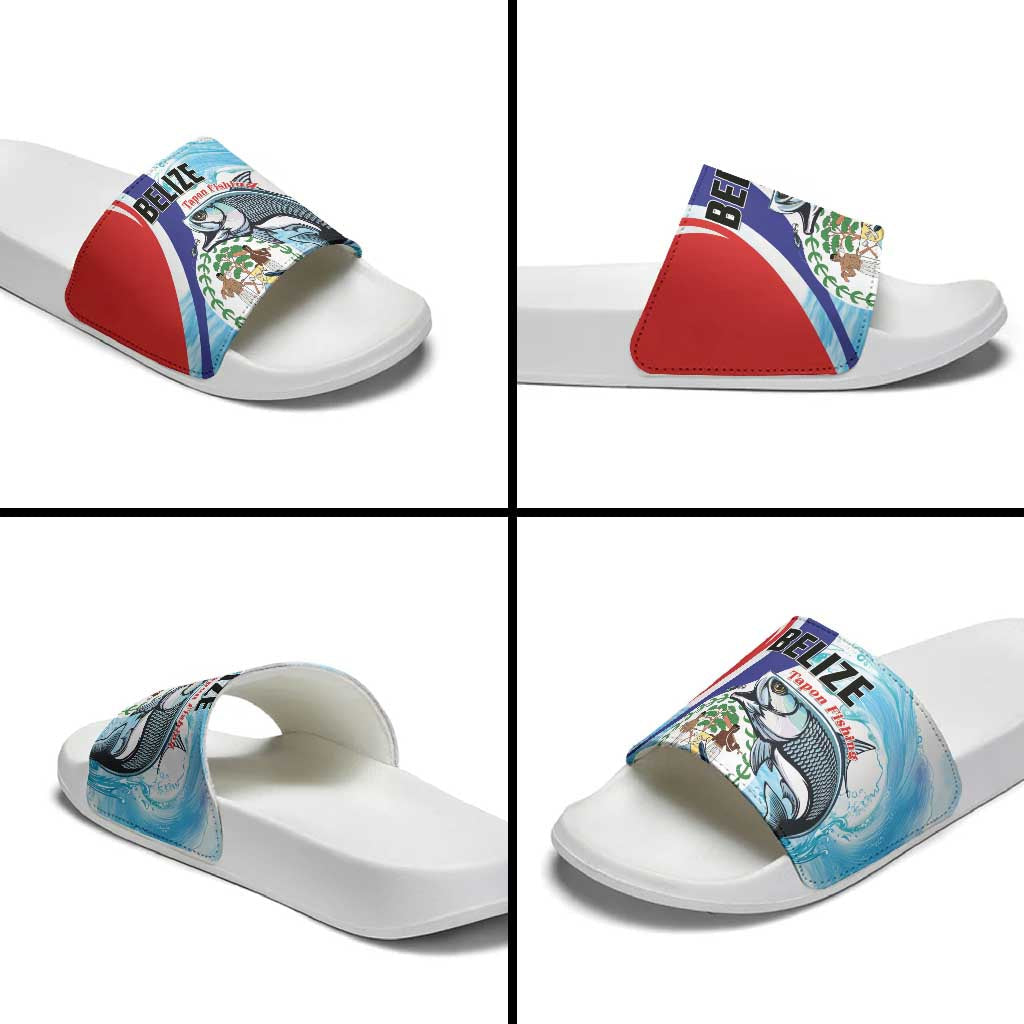 Belize Tarpon Fishing Slide Sandals Belize Where the Silver King Reigns LT01