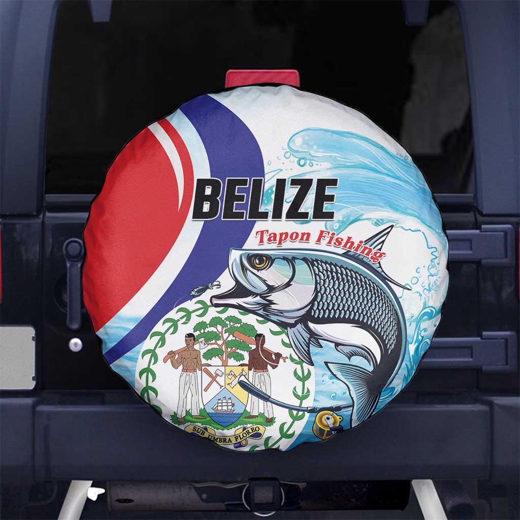 Belize Tarpon Fishing Spare Tire Cover Belize Where the Silver King Reigns LT01