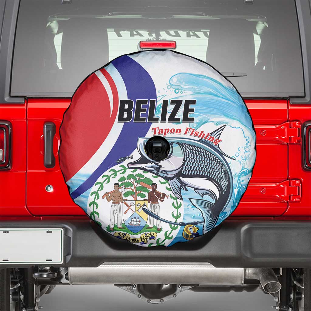 Belize Tarpon Fishing Spare Tire Cover Belize Where the Silver King Reigns LT01