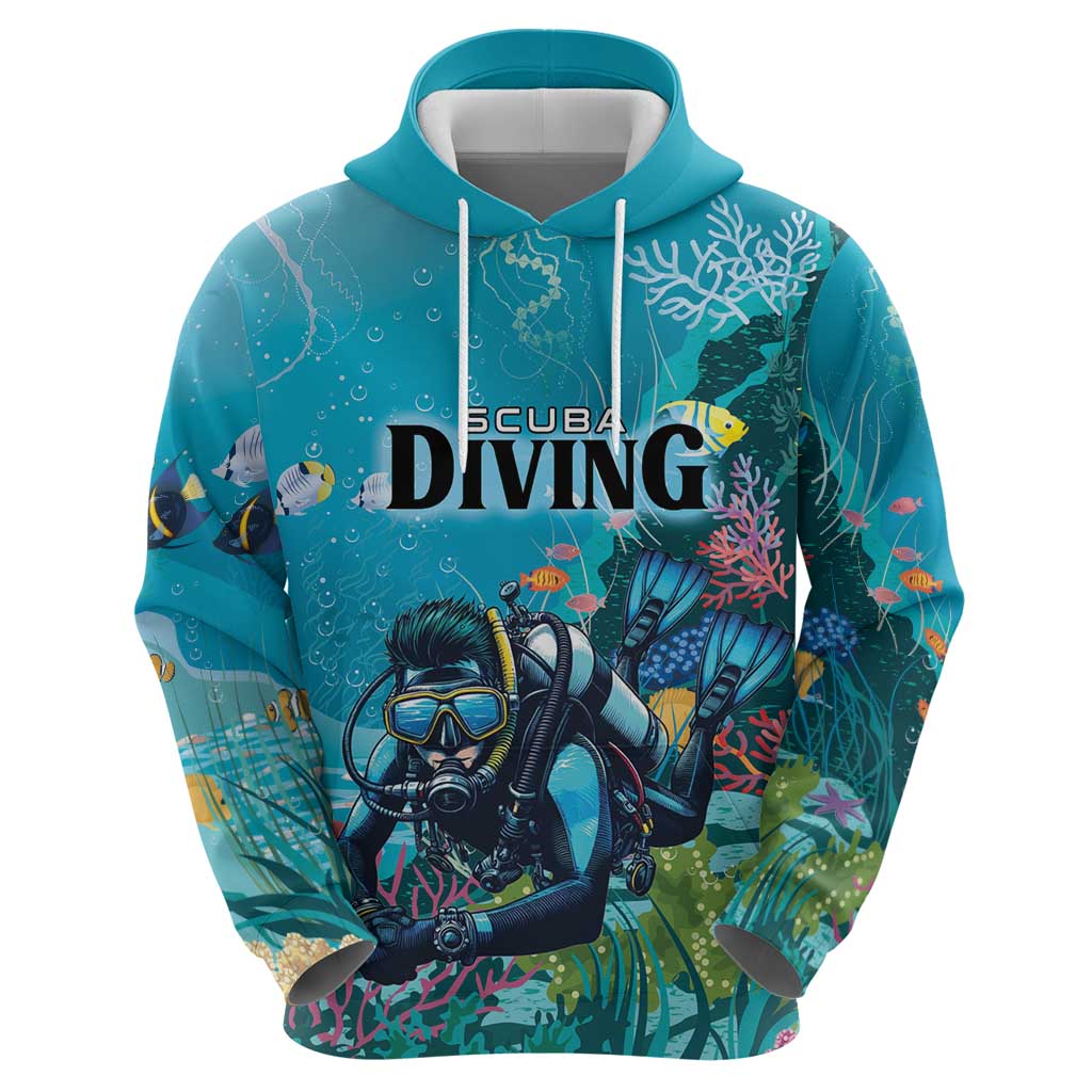 Personalized Scuba Diving Hoodie Explore The Depths Discover Yourself LT01