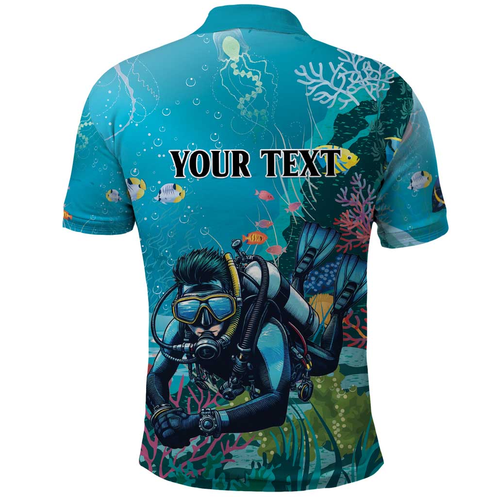 Personalized Scuba Diving Polo Shirt Explore The Depths Discover Yourself LT01