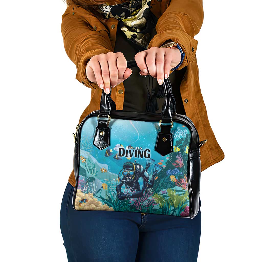 Scuba Diving Shoulder Handbag Explore The Depths Discover Yourself LT01