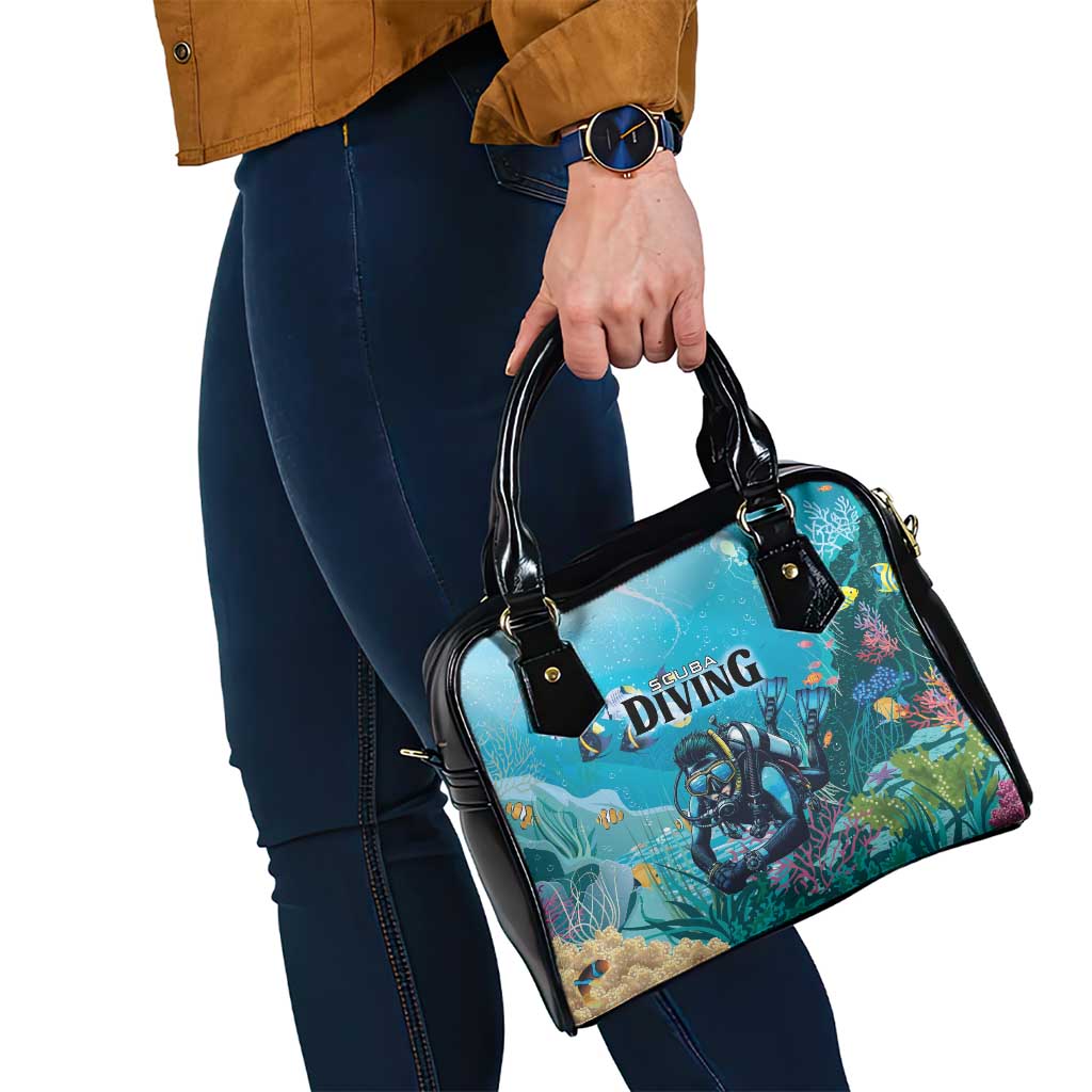 Scuba Diving Shoulder Handbag Explore The Depths Discover Yourself LT01