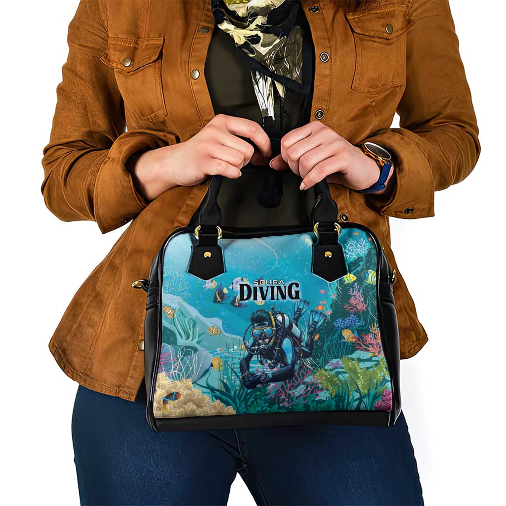 Scuba Diving Shoulder Handbag Explore The Depths Discover Yourself LT01