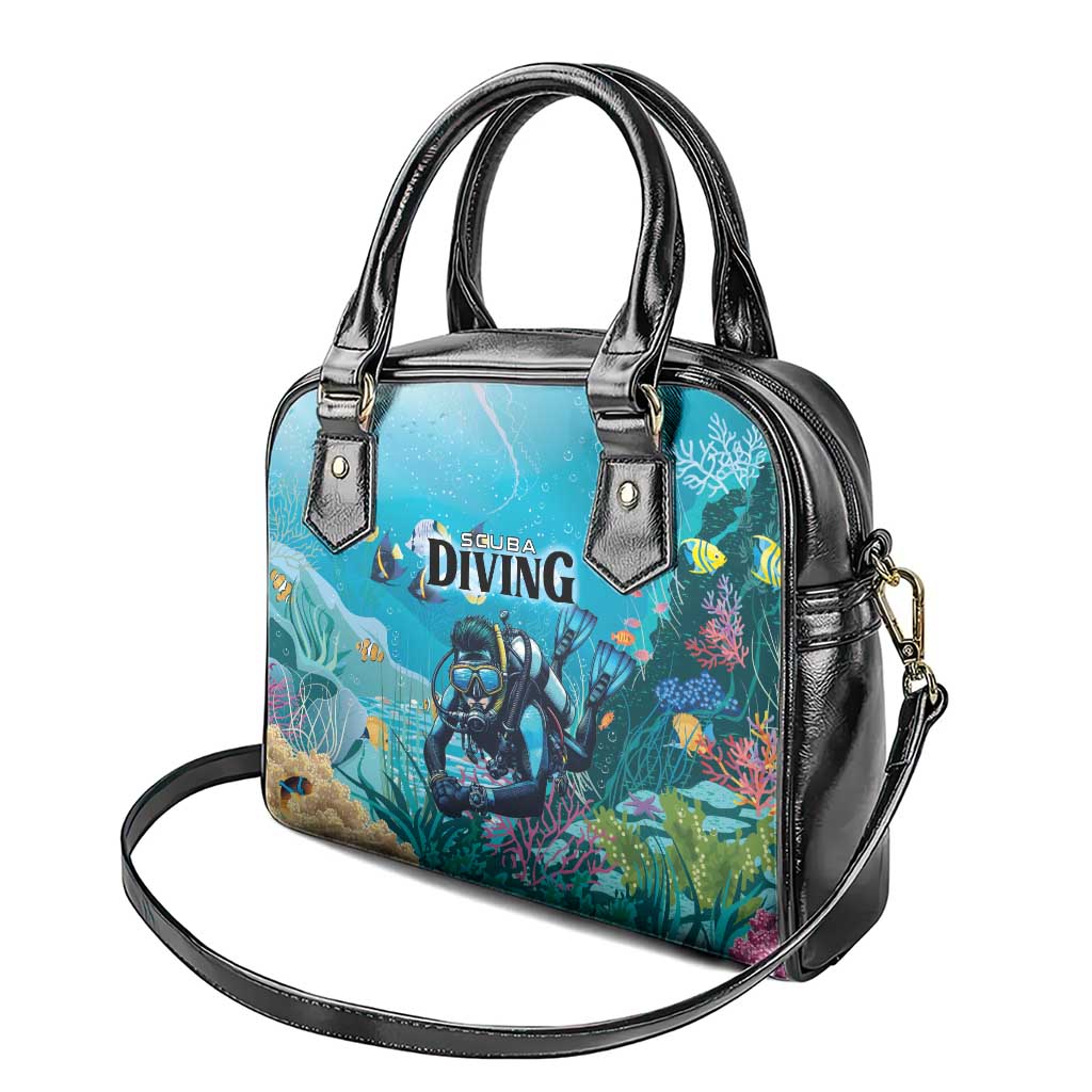 Scuba Diving Shoulder Handbag Explore The Depths Discover Yourself LT01