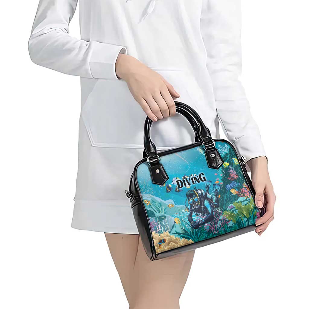 Scuba Diving Shoulder Handbag Explore The Depths Discover Yourself LT01