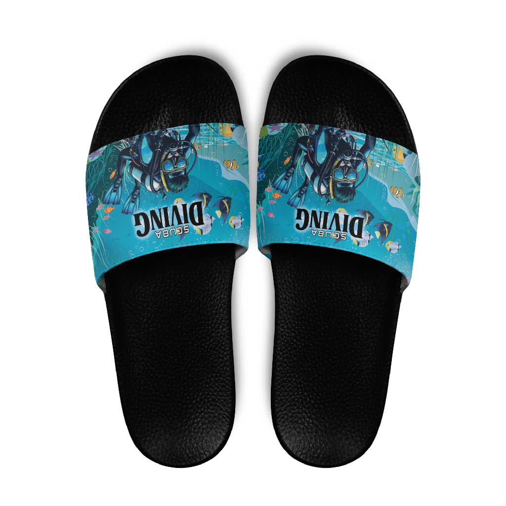 Scuba Diving Slide Sandals Explore The Depths Discover Yourself LT01