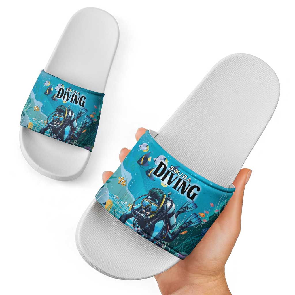 Scuba Diving Slide Sandals Explore The Depths Discover Yourself LT01