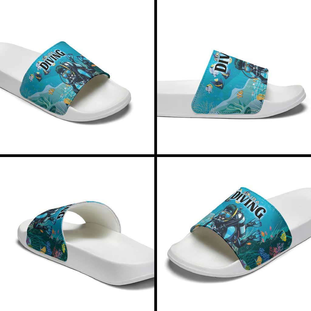 Scuba Diving Slide Sandals Explore The Depths Discover Yourself LT01