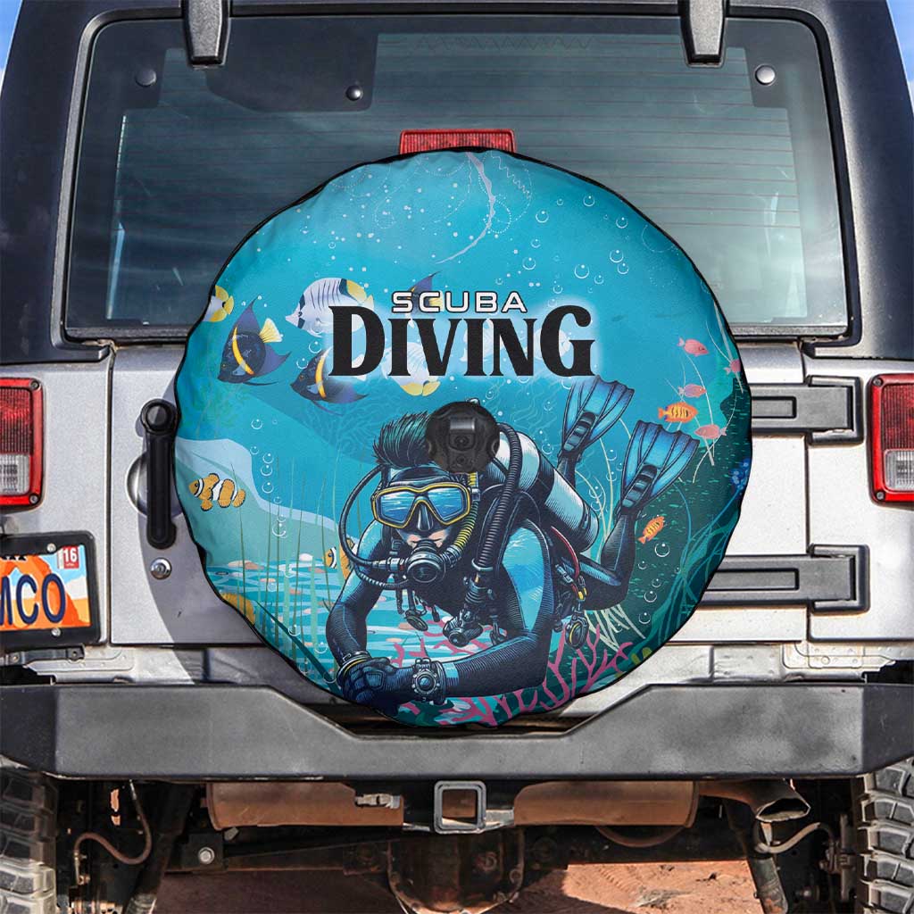 Scuba Diving Spare Tire Cover Explore The Depths Discover Yourself LT01