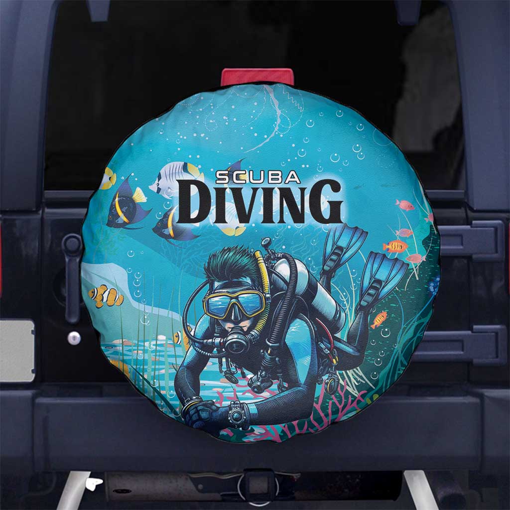 Scuba Diving Spare Tire Cover Explore The Depths Discover Yourself LT01