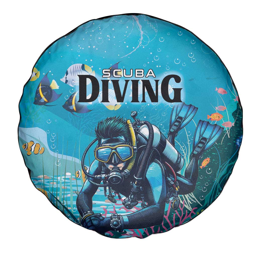 Scuba Diving Spare Tire Cover Explore The Depths Discover Yourself LT01