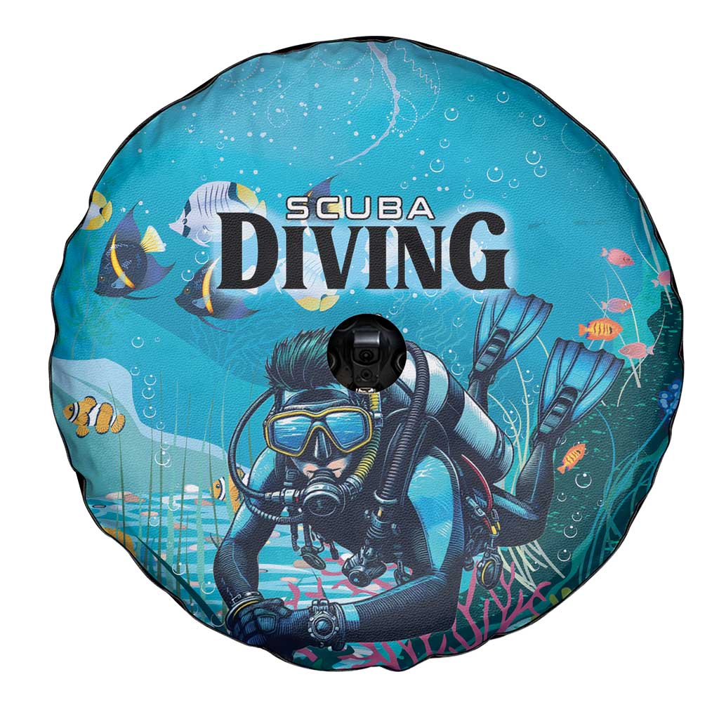 Scuba Diving Spare Tire Cover Explore The Depths Discover Yourself LT01