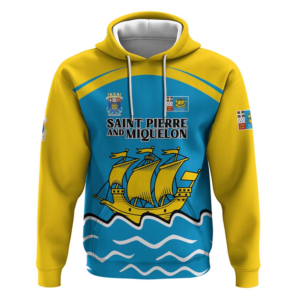 Personalized Saint Pierre and Miquelon Hoodie A Mare Labor LT01