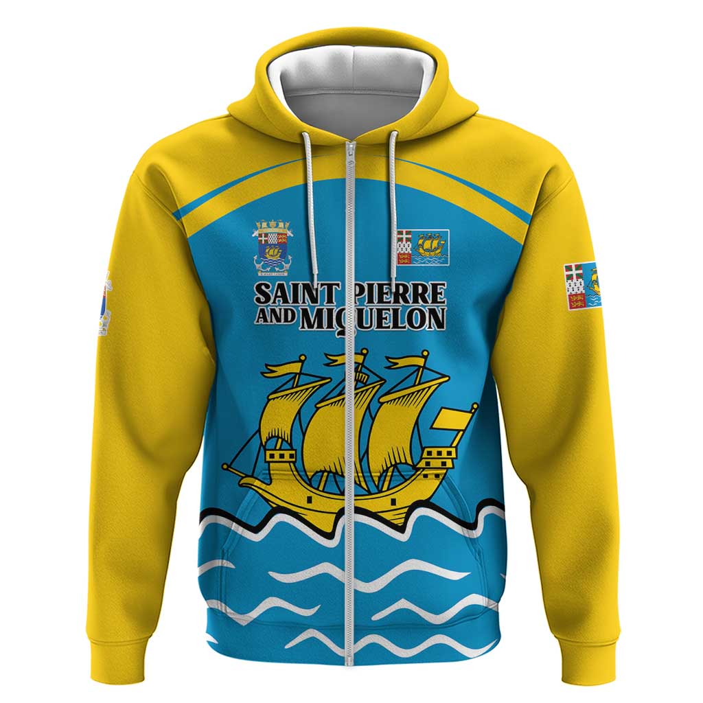 Personalized Saint Pierre and Miquelon Hoodie A Mare Labor LT01