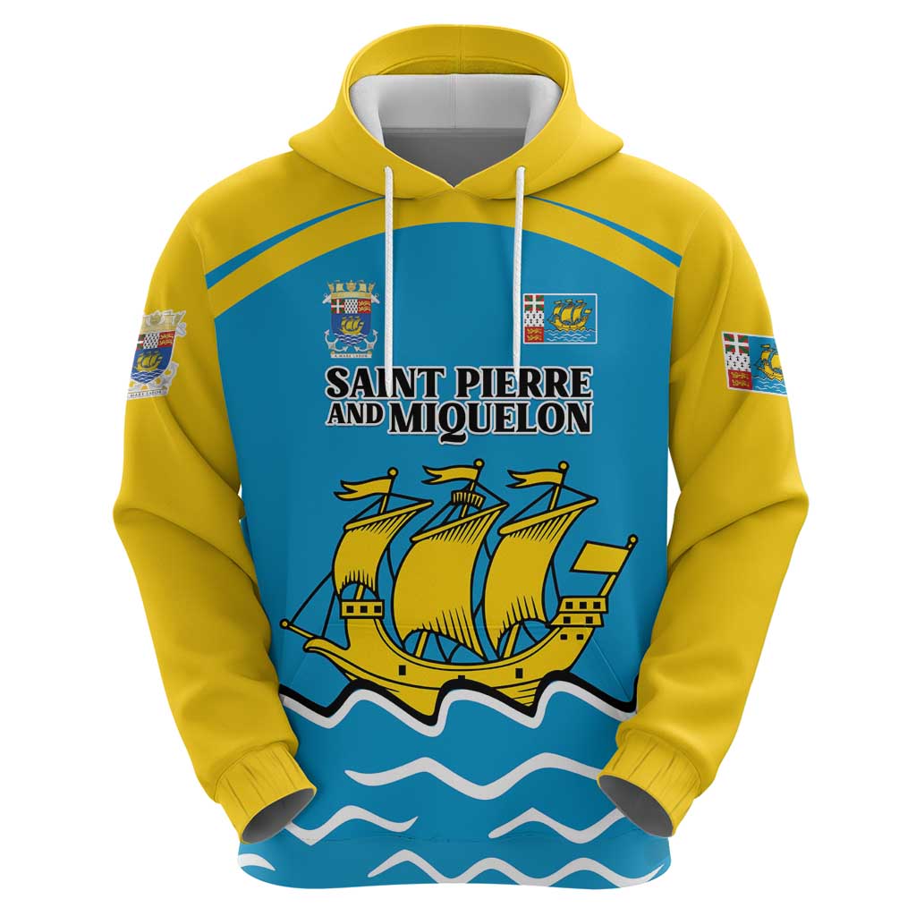 Personalized Saint Pierre and Miquelon Hoodie A Mare Labor LT01