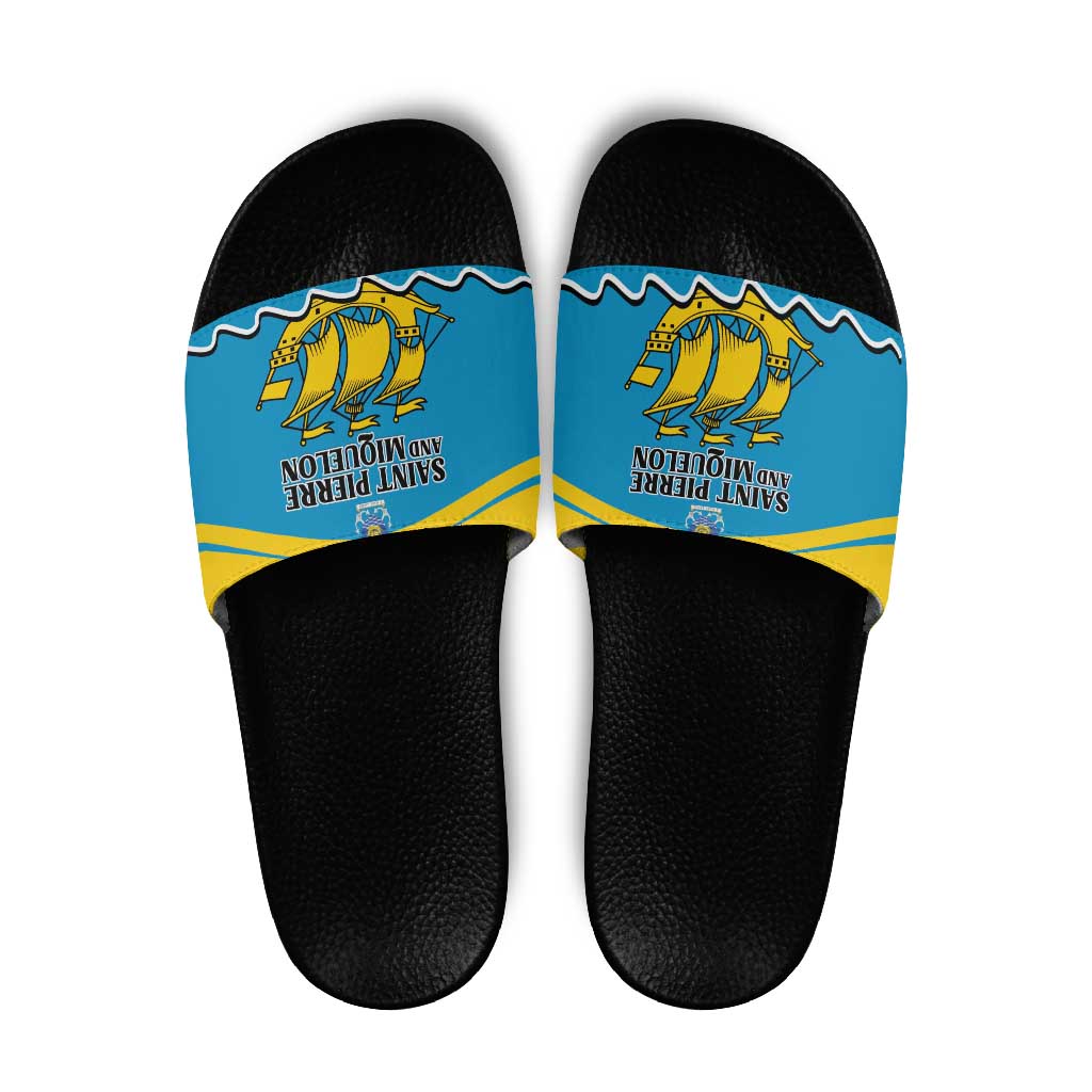 Saint Pierre and Miquelon Slide Sandals A Mare Labor LT01