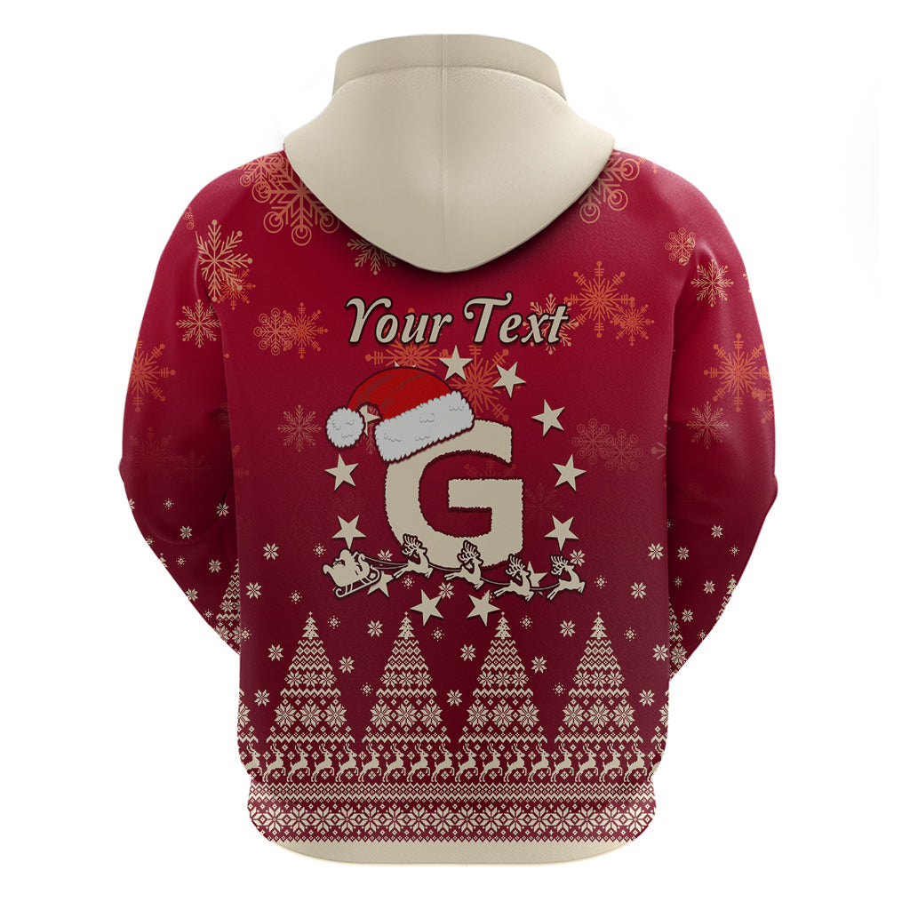 Georgia Christmas Hoodie Santa Riding Reindeer Xmas Pattern LT01
