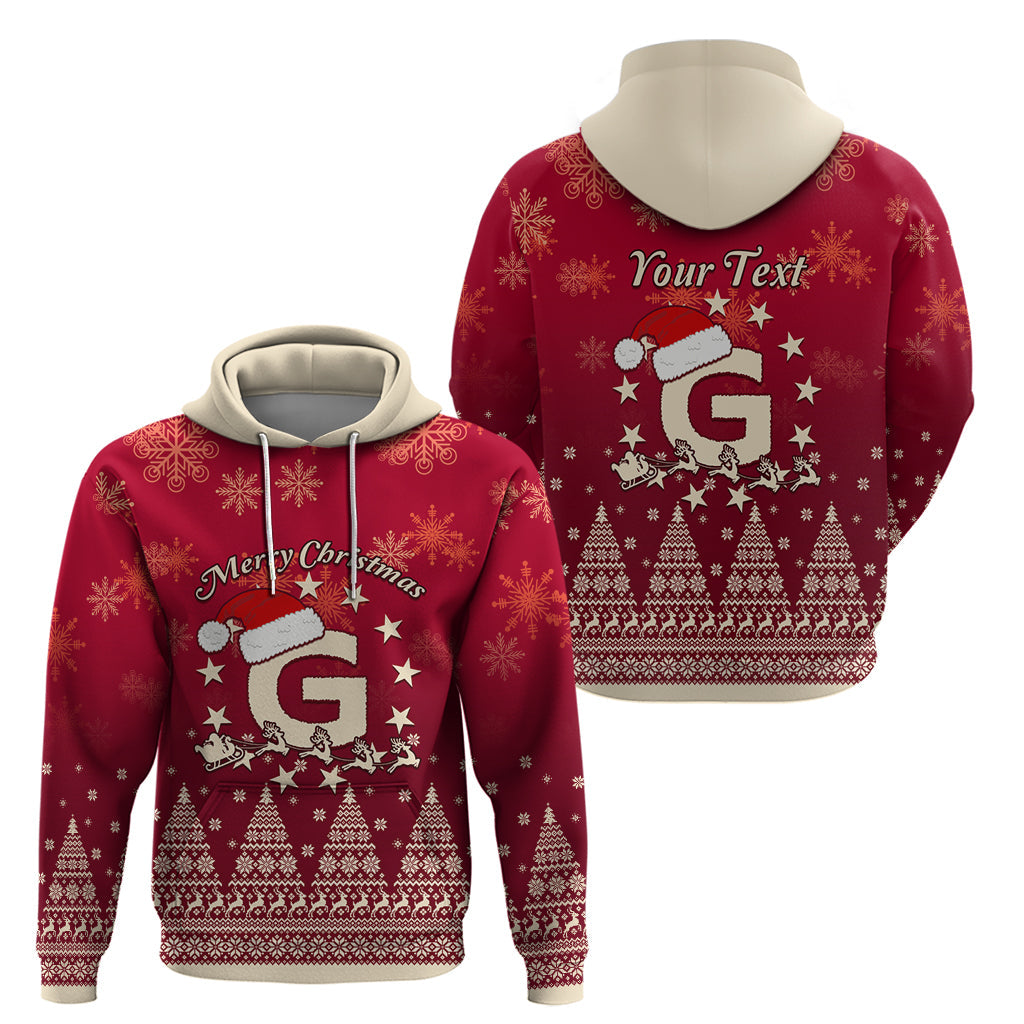 Georgia Christmas Hoodie Santa Riding Reindeer Xmas Pattern LT01