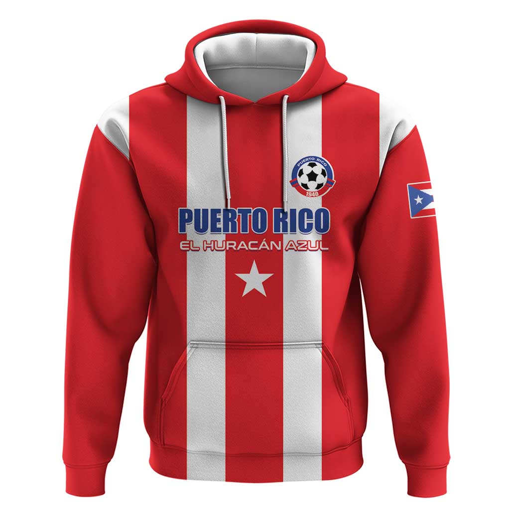 Custom Puerto Rico Football Hoodie Go The Blue Hurricane LT01