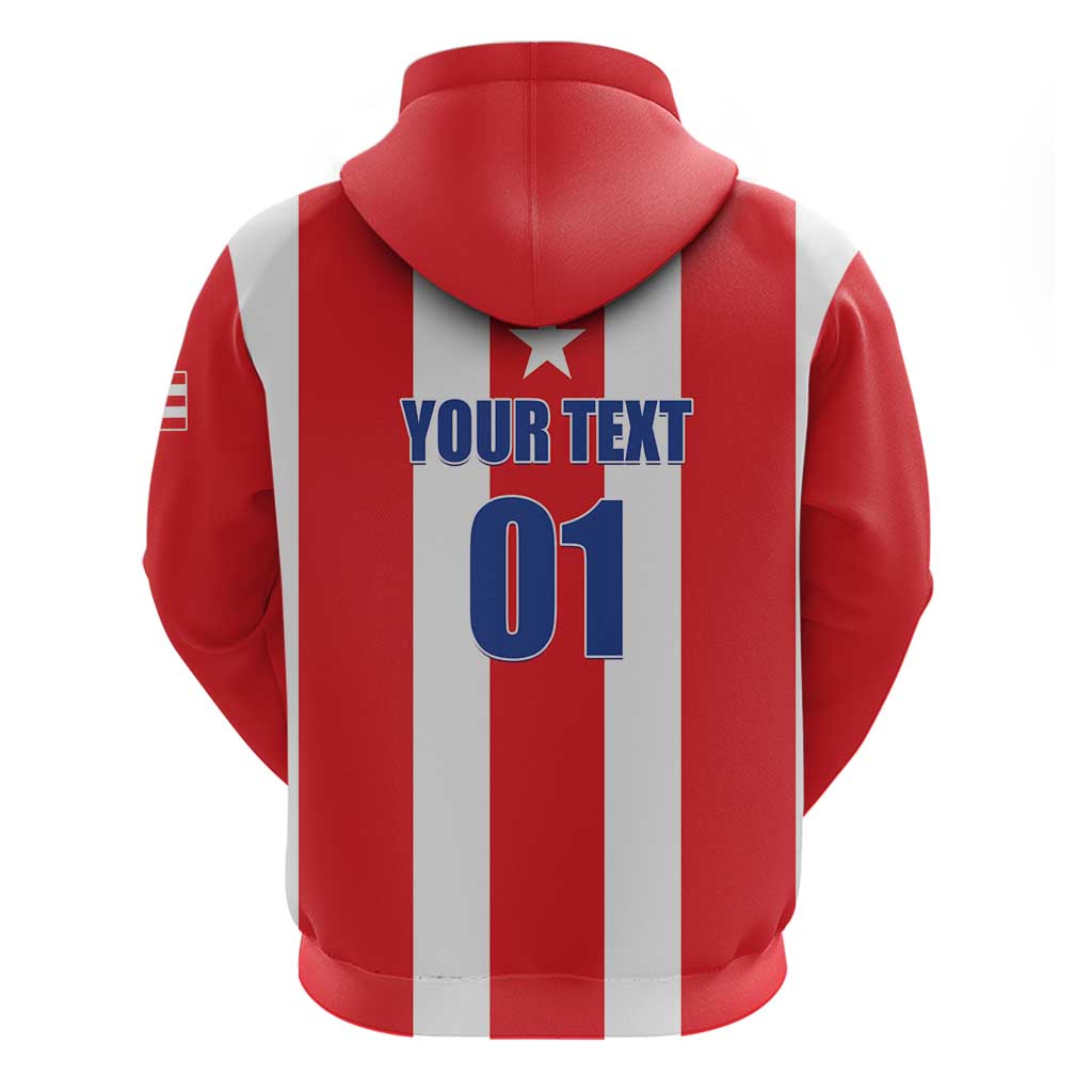 Custom Puerto Rico Football Hoodie Go The Blue Hurricane LT01