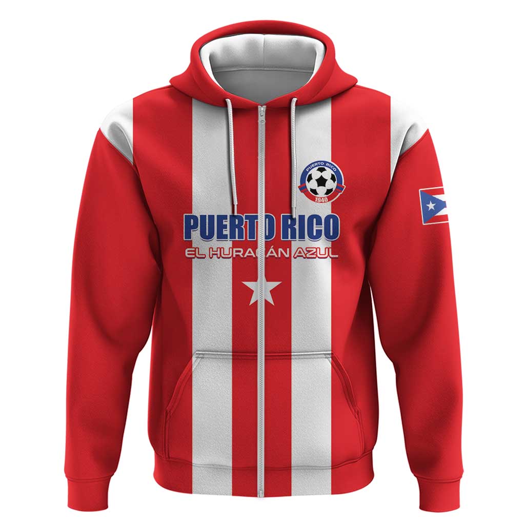 Custom Puerto Rico Football Hoodie Go The Blue Hurricane LT01