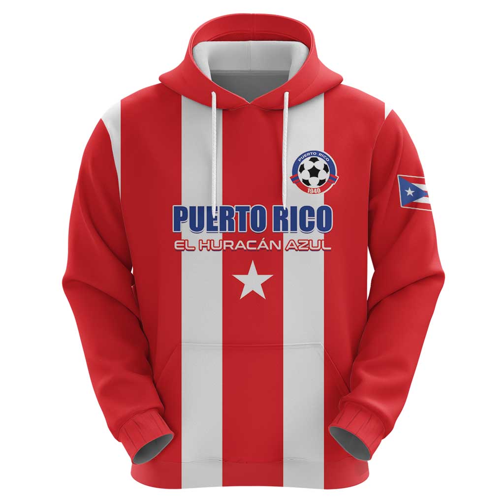 Custom Puerto Rico Football Hoodie Go The Blue Hurricane LT01