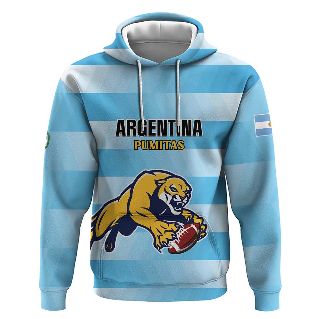 Custom Rugby Argentina Hoodie Pumitas Go Champions LT01