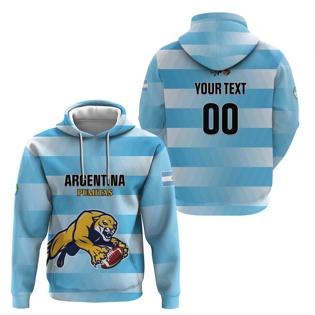 Custom Rugby Argentina Hoodie Pumitas Go Champions LT01