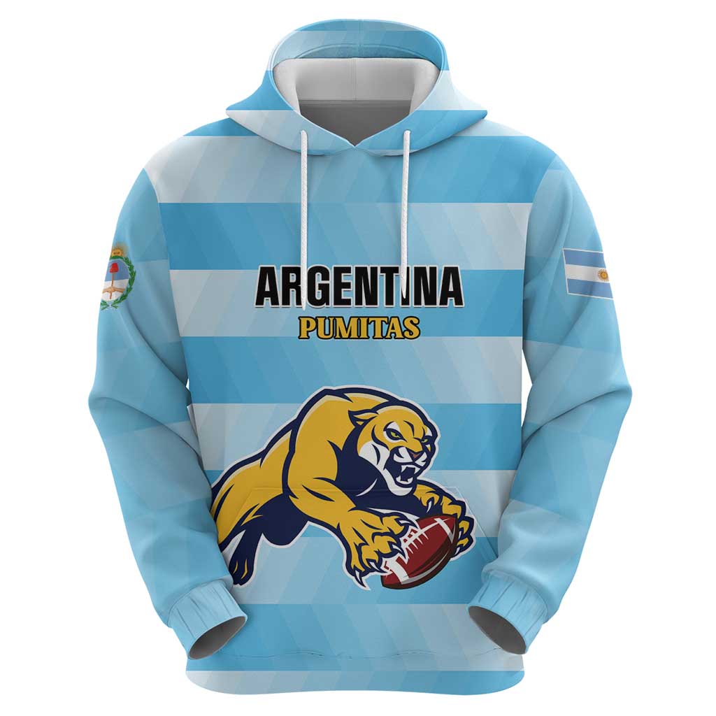 Custom Rugby Argentina Hoodie Pumitas Go Champions LT01