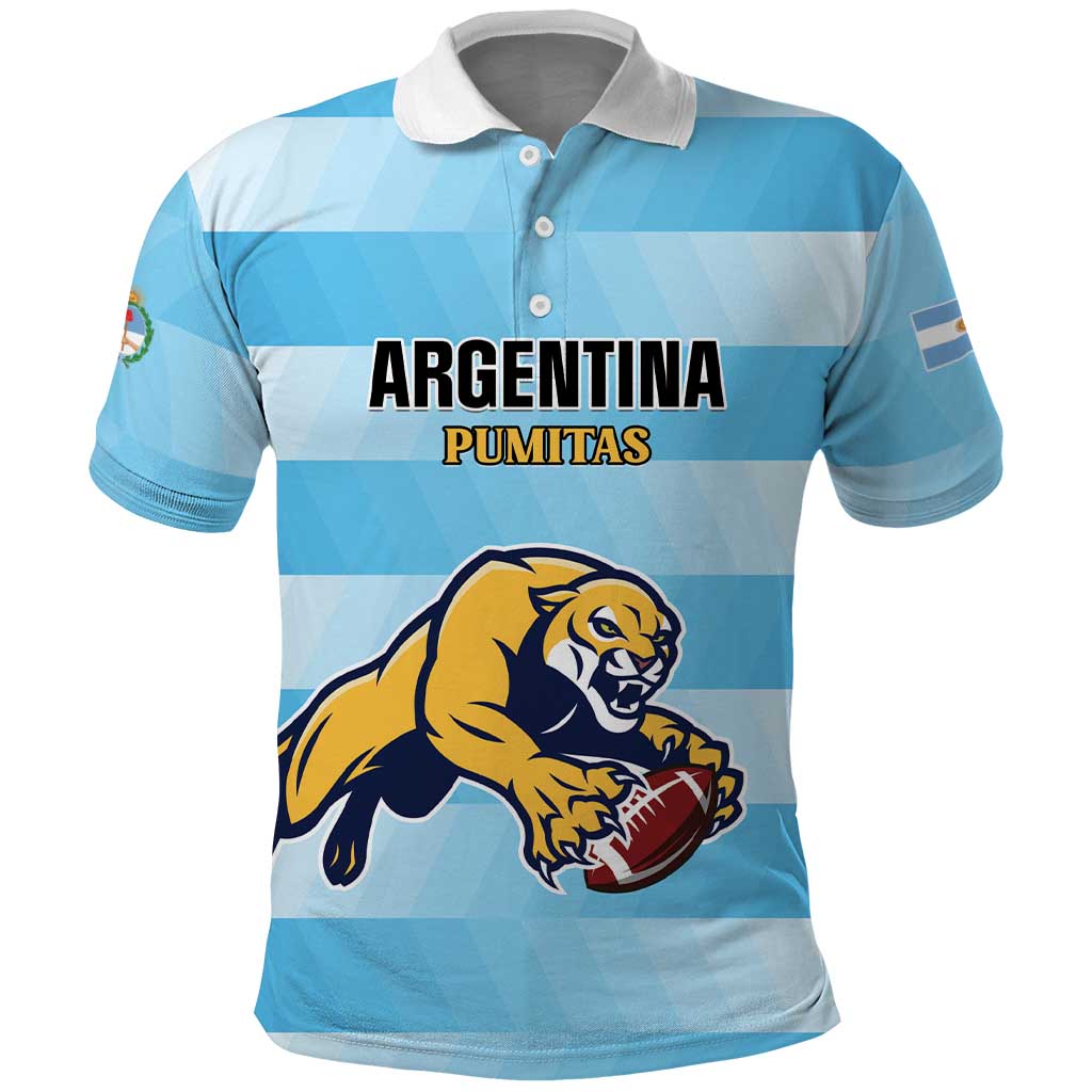 Custom Rugby Argentina Polo Shirt Pumitas Go Champions LT01