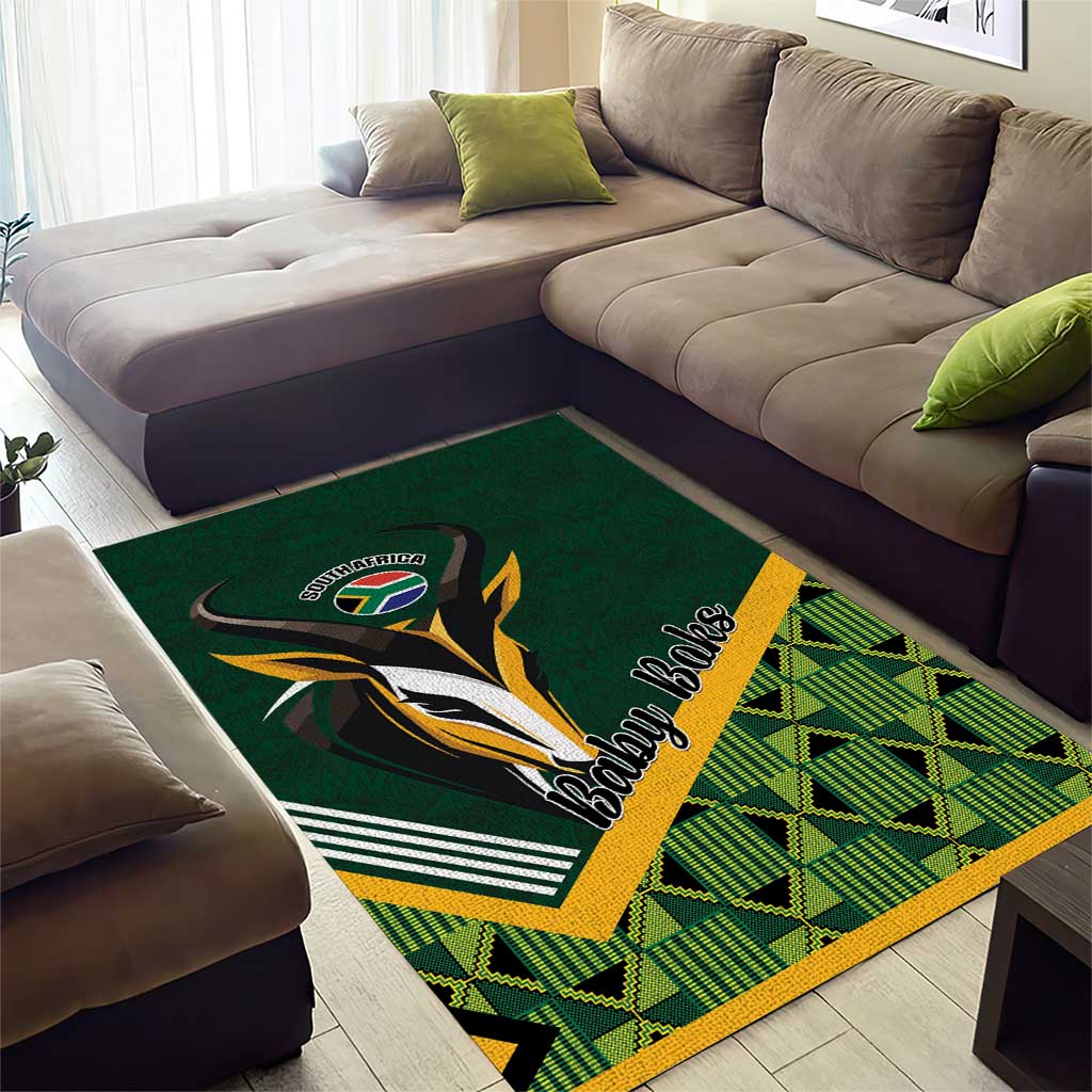 Rugby South Africa Area Rug Baby Boks Go Champions LT01